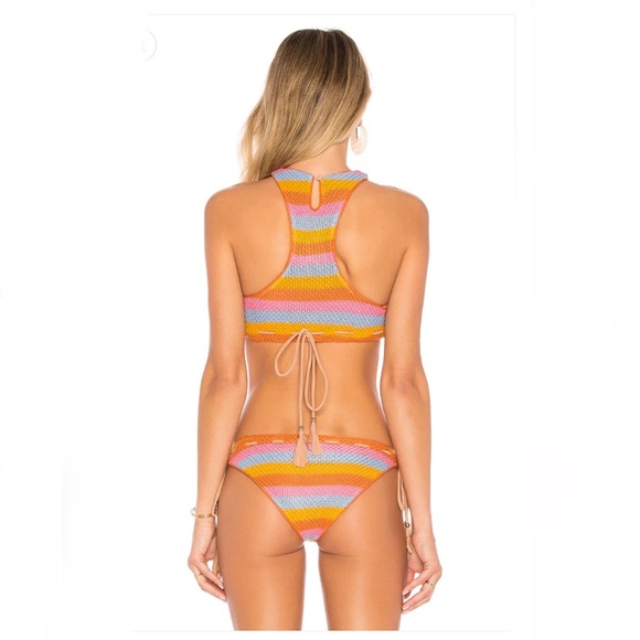 TULAROSA Corin Bikini Top in Pastel Stripped Size S - Picture 3 of 8